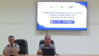 Acara workshop verifikasi dan validasi skema-skema baru LSP Universitas Mataram.