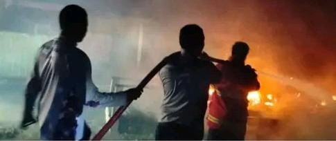 Kebakaran di Labuhan Aji Sumbawa