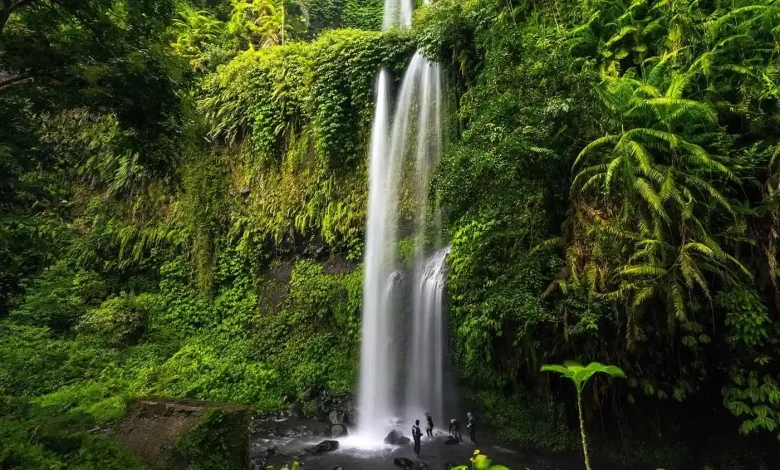 Air Terjun Sendang Gile Lombok Utara Libur Lebaran