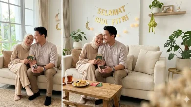Prompt Gemini AI Foto Lebaran Pasangan Romantis