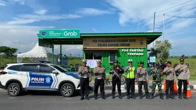 Salah satu pos pengamanan mudik Polda NTB 2026