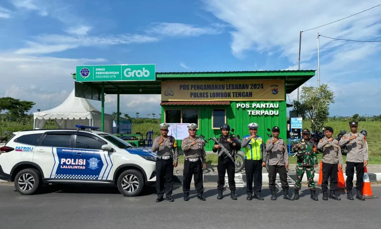 Salah satu pos pengamanan mudik Polda NTB 2026