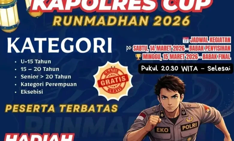 Polres Lombok Tengah Gelar Lomba Lari Runmadhan 2026