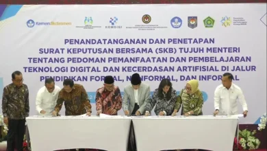 Tujuh Menteri Teken SKB Pemanfaatan AI di Lingkungkan Pendidikan