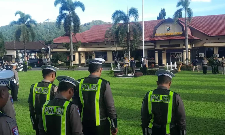 Apel Persiapan Pengawalan Mudik 2026 Polres Lombok Barat