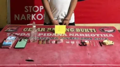Polres Bima Kota Tangkap Pria Diduga Pengedar Sabu di Tanjung