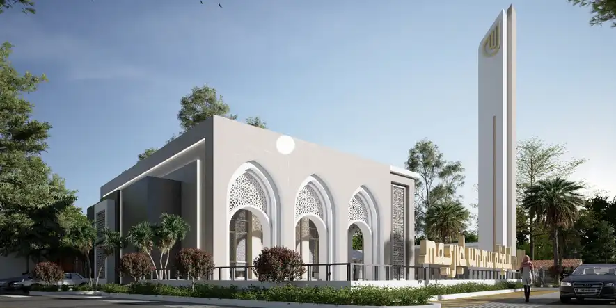 Ilustrasi desain Masjid Taman Mandali Perumahan Varindo