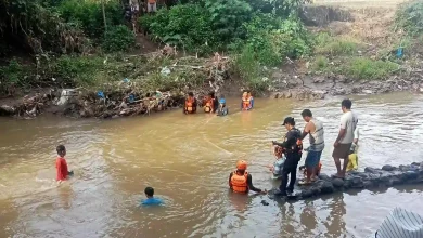 Pencarian Bocah 4 Tahun Hilang Terseret Arus Sungai di Kampo Sigi Bima