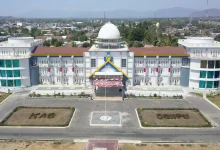 Potret udara Kantor Bupati Dompu di Jalan Beringin, Dorotangga, Dompu.