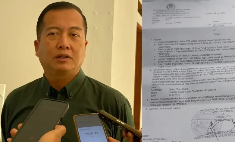 Gubernur Iqbal Laporkan Direktur NTB Care Rohyatil Wahyuni