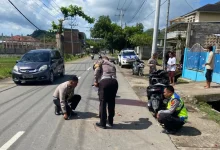 Mobil Logistik MBG di Kota Bima Kecelakaan