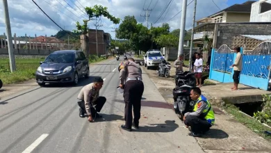 Mobil Logistik MBG di Kota Bima Kecelakaan
