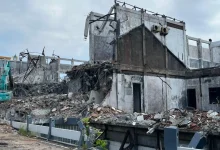 Sisa Bangunan Gedung DPRD NTB