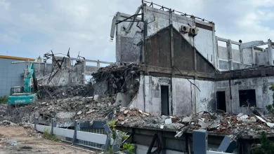 Sisa Bangunan Gedung DPRD NTB