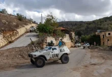 Ilustrasi pasukan perdamaian PBB di Lebanon saat sedang bertugas.