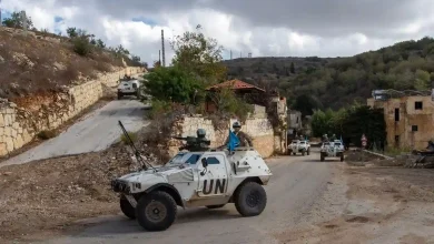 Ilustrasi pasukan perdamaian PBB di Lebanon saat sedang bertugas.