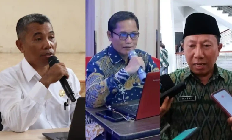 Kolase foto tiga besar Calon Kepala Dinas Dikpora NTB, Dedy Rosadi (kiri), Dr. Syamsul Hadi (tengah), dan H. Hasni (kanan).