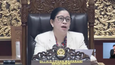 Ketua DPR RI, Puan Maharani, saat memimpin rapat Paripurna Ke-17 Masa Persidangan IV Tahun 2025–2026 pada Selasa, 21 April 2026.