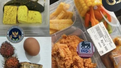 Kolase foto menu MBG dengan menu bento Superindo.