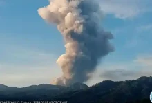 Ilustrasi Gunung Dukono Kembali Erupsi pada Sabtu, 4 April 2026.