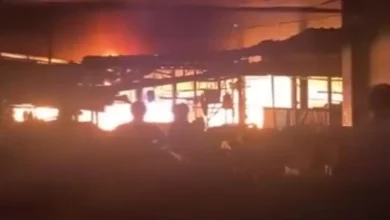 Kebakaran Hebat Melanda Pasar Pringgabaya