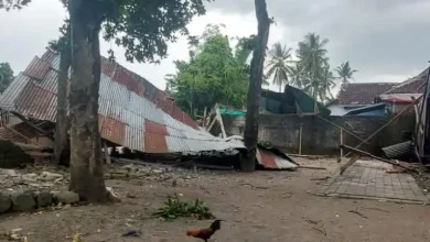 Angin Puting Beliung Rusak Belasan Rumah di Desa Kekeri Lombok Barat