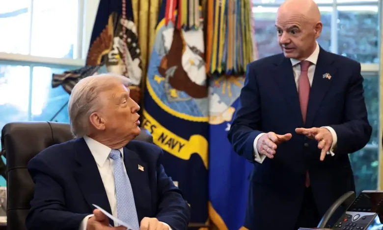 Presiden Amerika Serikat Donald Trump Presiden FIFA Gianni Infantino Piala Dunia 2026