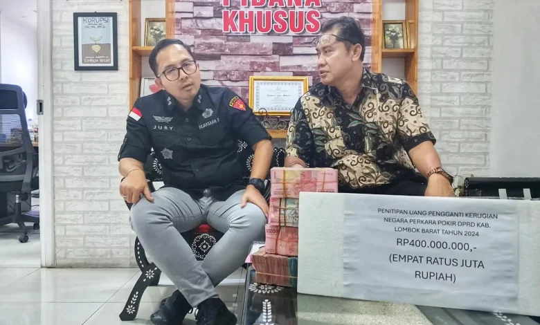 Terdakwa Korupsi Pokir DPRD Lobar Kembali Titip Uang Rp400 Juta ke Jaksa