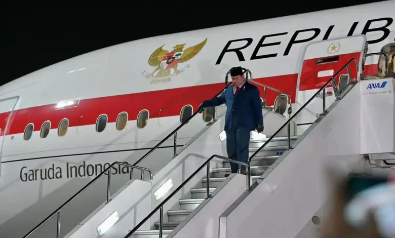 Presiden Prabowo Subianto tiba di Indonesia usai kunjungan kenegaraan dari Jepang dan Korea Selatan
