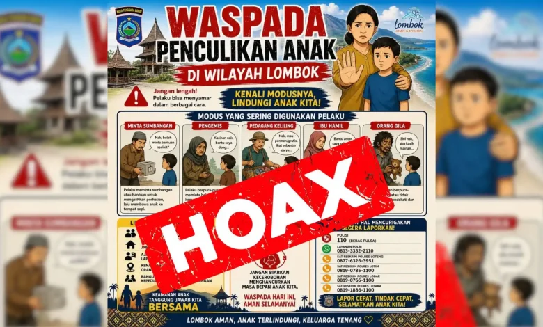 Pamflet Penculikan Anak di Lombok
