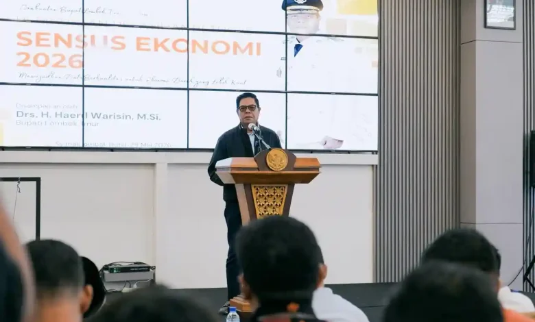 Bupati Lombok Timur, Haerul Warisin, saat hadiri pembukaan Pelatihan Petugas Sensus Ekonomi 2026, Jumat, 29 Mei 2026.