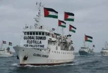 Ilustrasi kapal misi kemanusiaan Global Sumud Flotilla (GSF).