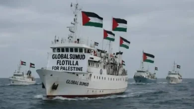 Ilustrasi kapal misi kemanusiaan Global Sumud Flotilla (GSF).