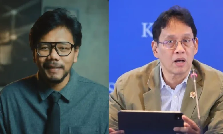 Kolase foto Ferry Irwandi bersama Menteri Keuangan RI, Purbaya Yudhi Sadewa.
