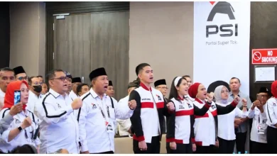 Suasana pelantikan jajaran pengurus DPW PSI NTB, serta DPD PSI kabupaten dan kota di Mataram pada Sabtu, 2 Mei 2026.