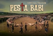Poster trailer film dokumenter "Pesta Babi" yang pemutarannya ditolak pihak Unram.