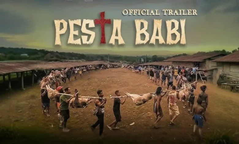 Poster trailer film dokumenter "Pesta Babi" yang pemutarannya ditolak pihak Unram.