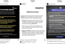 Kolase foto tangkapan layar beberapa media yang membantah bermitra dengan Bakom RI.