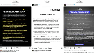 Kolase foto tangkapan layar beberapa media yang membantah bermitra dengan Bakom RI.