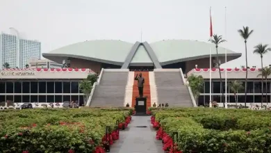Gedung DPR RI dan MPR RI di Kompleks Parlemen, Senayan, Jakarta Pusat.