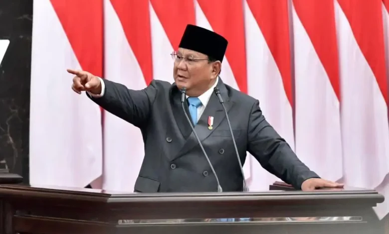 Pidato Prabowo di DPR RI