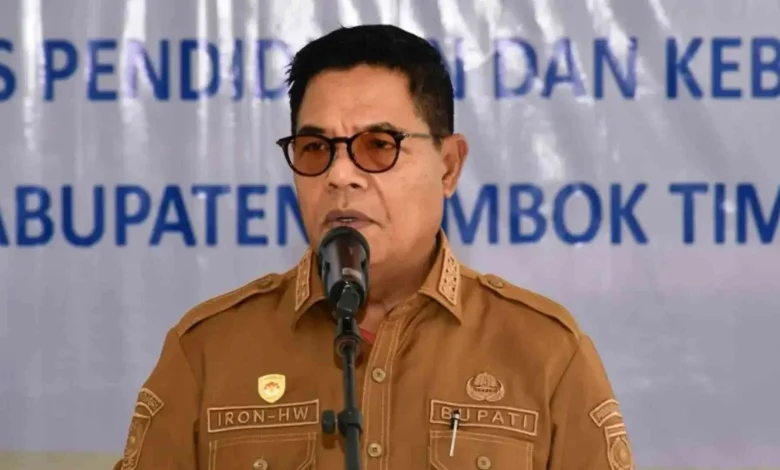 Bupati Lombok Timur, Haerul Warisin, saat mengugkapkan komitmen pemeritah untuk menjamin nasib PPPK Paruh Waktu pada Senin, 30 Maret 2026.
