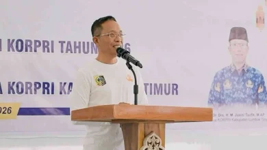 Sekda Lombok Timur, Muhammad Juaini Taofik, saat membahas tentang belum ada pemangkasan PPPK Paruh Waktu pada Kamis, 26 Maret 2026.