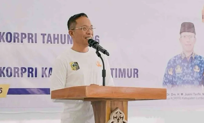 Sekda Lombok Timur, Muhammad Juaini Taofik, saat membahas tentang belum ada pemangkasan PPPK Paruh Waktu pada Kamis, 26 Maret 2026.