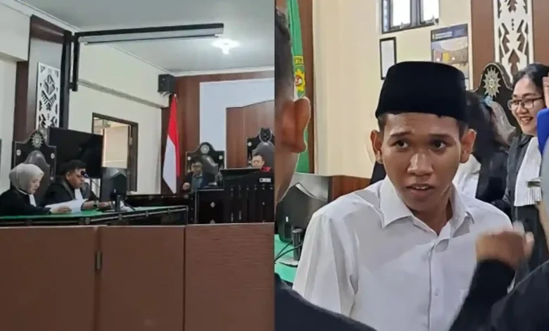 Kolase foto Radiet Adiansyah (kanan), dan Jaksa Penuntut Umum (kiri) saat sidang tuntutan di PN Mataram, Selasa, 2 Juni 2026.