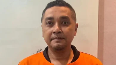 Mantan Kapolres Bima Kota, Didik Putra Kuncoro saat ditahan kepolisian setelah menjadi tersangka kasus peredaran narkoba.