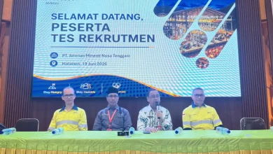 Suasana kegiatan ‘roadshow’ AMMAN di Kota Mataram pada Jumat, 19 Juni 2026. Hadir Kadisnakertrans NTB Aidy Furqan dan Kepala SMKN 3 Mataram Sulman Haris.