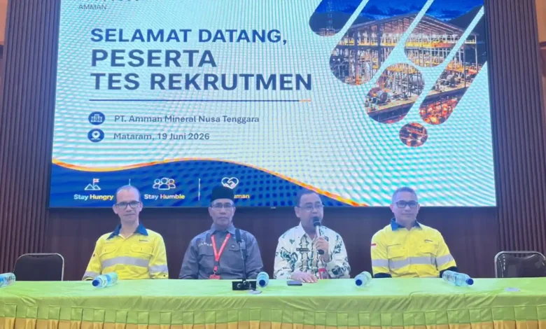 Suasana kegiatan ‘roadshow’ AMMAN di Kota Mataram pada Jumat, 19 Juni 2026. Hadir Kadisnakertrans NTB Aidy Furqan dan Kepala SMKN 3 Mataram Sulman Haris.