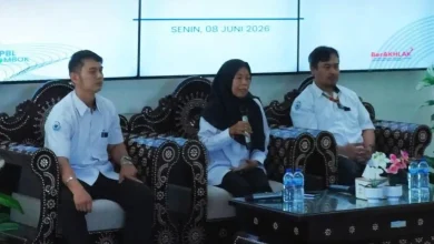 Penyampaian materi terkait standar pelayanan publik BPBL Lombok di Aula BPBL Lombok, Sekotong, Senin, 8 Juni 2026.