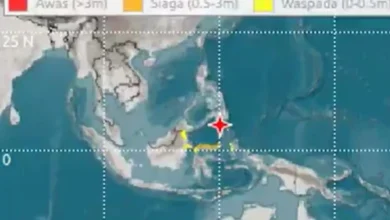 Gempa tektonik magnitudo 7,7 yang mengguncang Filipina pada Senin, 8 Juni 2026, menyebabkan BMKG mengeluarkan peringatan dini tsunami dengan status siaga dan waspada bagi sejumlah wilayah di Indonesia.